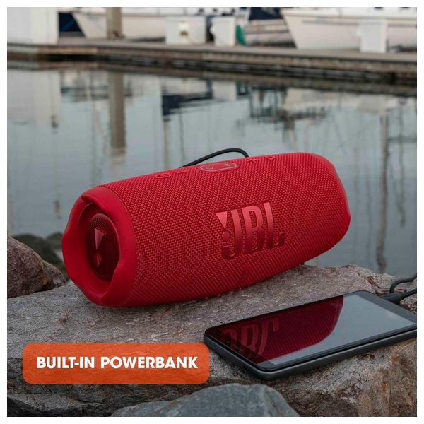  مكبر صوت محمول جي بي ال - CHARGE 5 - مقاوم للماء (IP67) - 20 ساعة من وقت التشغيل - أحمر 