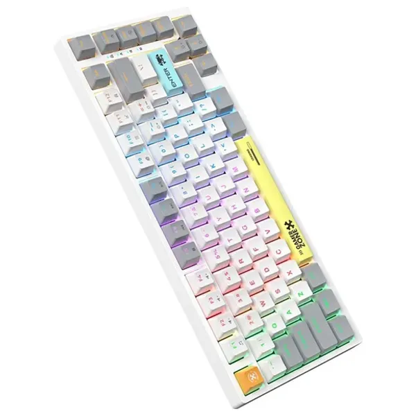  كيبورد ميكانيكي للألعاب أونيكوما G58 - إضاءة ار جي بي - 82 مفتاح - ابيض 
