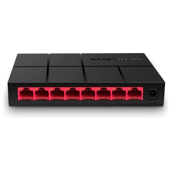 Mercusys Desktop Network Switch - 8 × RJ45 Gigabit ports supporting 10/100/1000 Mbps - Black