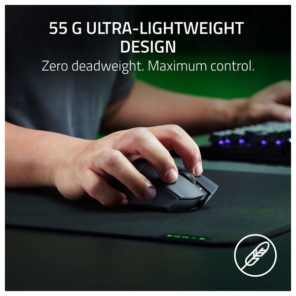  ماوس ألعاب رايزر - لاسلكي - مفاتيح بصرية من الجيل الثالث - اسود 