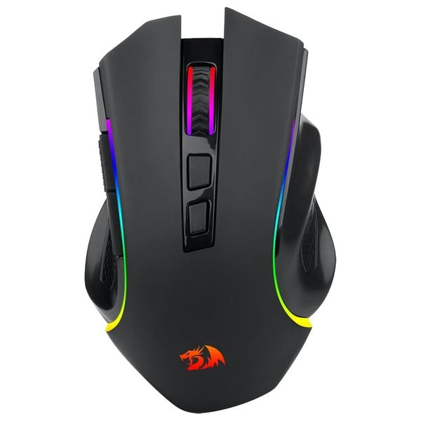  Onikuma M602 Gaming Mouse - Wireless - Customizable RGB Lighting - Black 