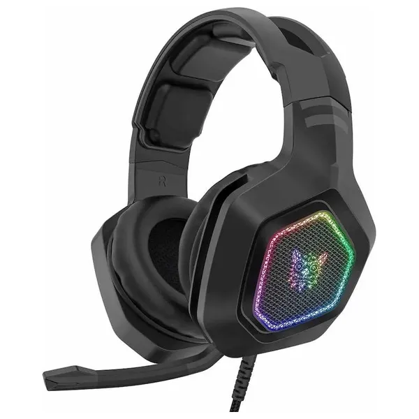  سماعة ألعاب حول الاذن سلكية أونيكوما K10 - لون أسود - إضاءة ار جي بي - مكبرات صوت 50 ملم - صوت ستيريو - مايكروفون مدمج لتقليل الضوضاء  - اسود 