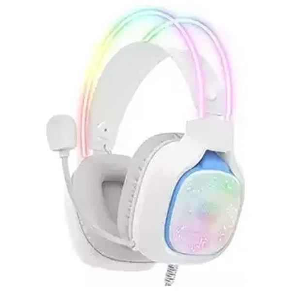  ONIKUMA X22 - Wired Headphone Over Ear - 1.8 m - RGB - White 
