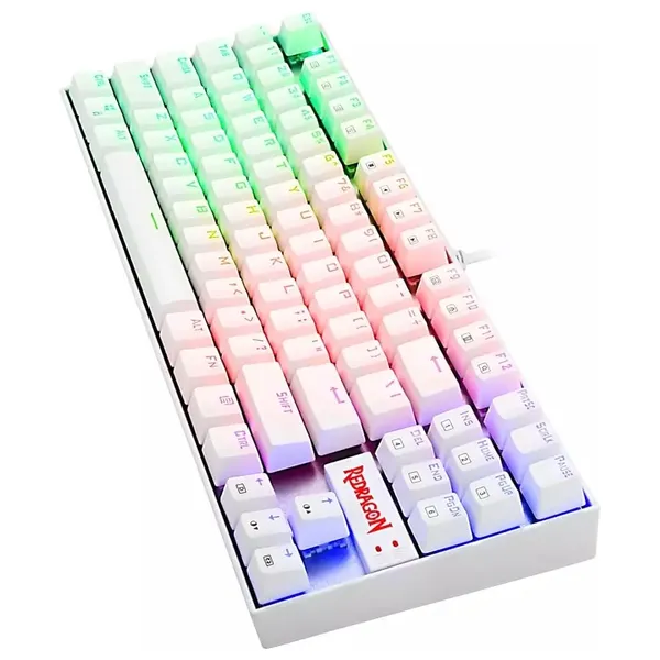 Redragon K552-RGB Mechanical Gaming Keyboard - RGB Lighting - 87 Keys - White