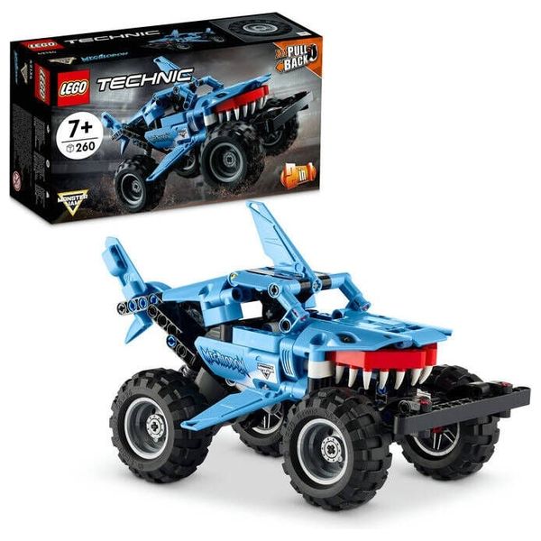 LEGO 42134 - Technic Monster Jam Megalodon - 2-in-1 pull-back monster truck - Blue
