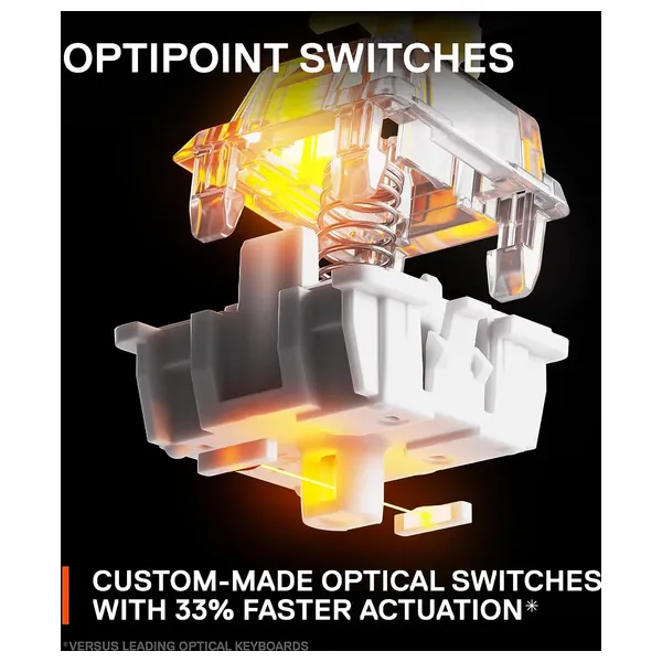  كيبورد العاب ستيل سيريس Apex 9 TKL - ميكانيكي - إضاءة ار جي بي قابلة للتخصيص - اسود 