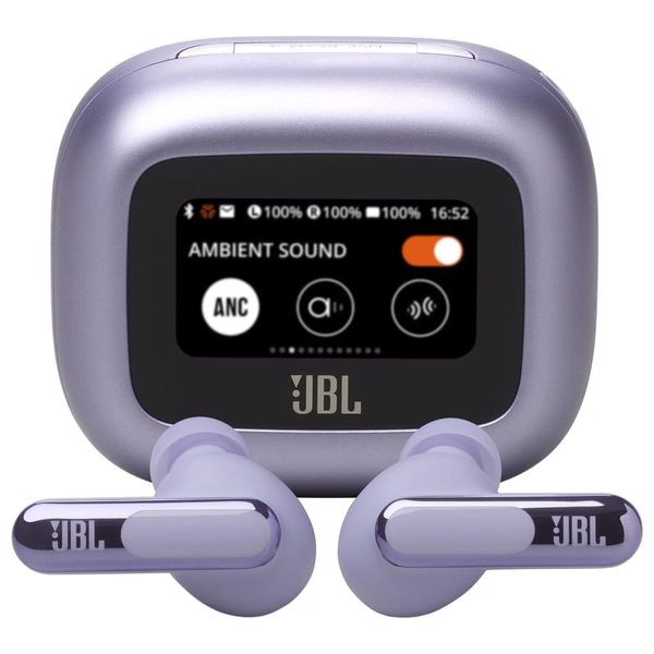 JBL Live Beam 3 In-Ear Bluetooth Headphones - Noise Cancelling - Smart Charging Case - Purple