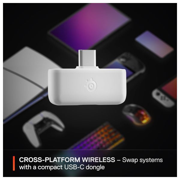 SteelSeries Arctis NOVA 5P - Bluetooth Headphone Over Ear - Up to 60 hours - Bluetooth 5.3 - White