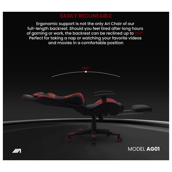 Ari Gaming ARI-CHAIR-ZO01 AG Kitty Gaming Chair - Luxurious and Comfortable Design - Reclines up to 180°