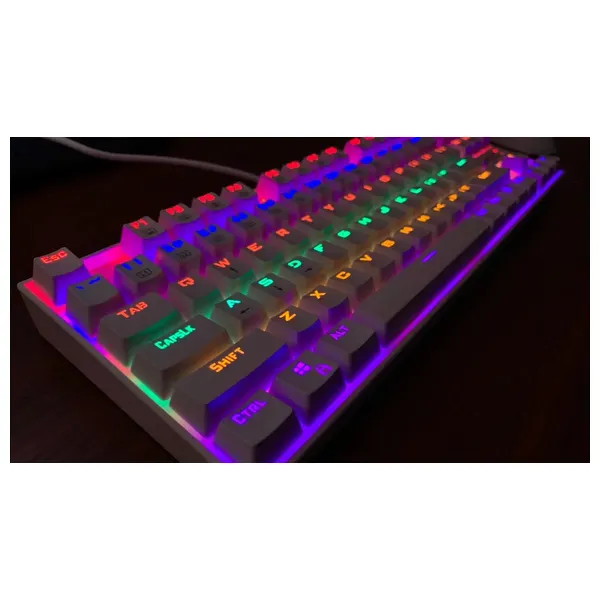 Redragon K552-RGB Mechanical Gaming Keyboard - RGB Lighting - 87 Keys - White