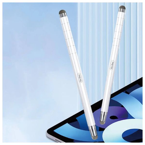 قلم جو-ديس بشاشة لمس GD-P1127 - رأس سيليكون ناعم يضمن إدخالًا دقيقًا وسلسًا - مناسب لمختلف الأجهزة والبيئات - أبيض