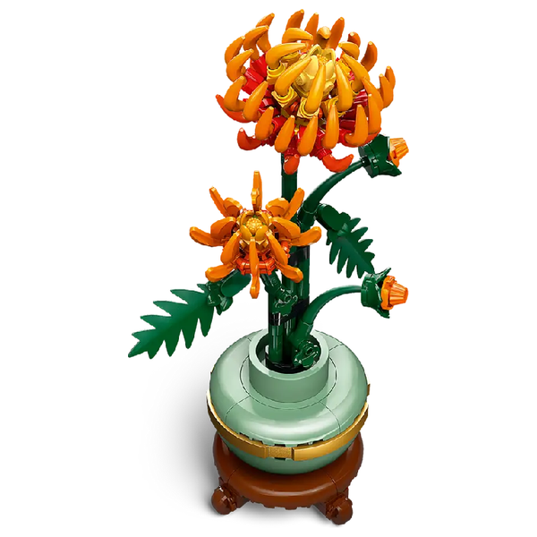 ليغو 10368 نباتات الأقحوان - بتلات وأوراق متحركة لعرض زهري واقعي - تحتوي على 278 قطعة