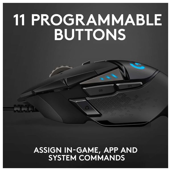  ماوس ألعاب لوجيتك G502 - سلكي - 11 زر - اسود 