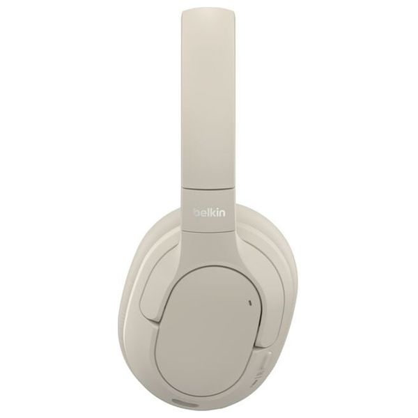  سماعة حول الاذن بيلكين - إلغاء الضوضاء النشط Hybrid (ANC) - بطارية 60 ساعة - محركات 40mm - بلوتوث 5.4 متعدد النقاط - أبيض 