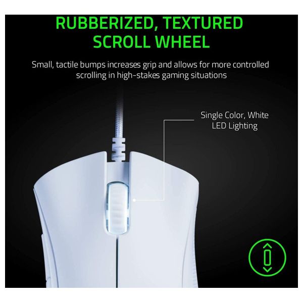  ماوس ريزر سلكي - Deathadder EWE - بطول 2 متر - ابيض 