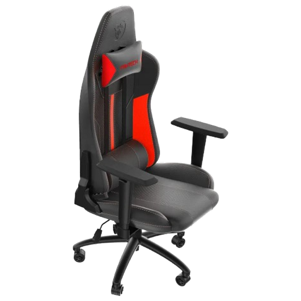  Fantech GC191 - Gaming Chair - Adjustable components: height, armrests, and reclining backrest - Red 