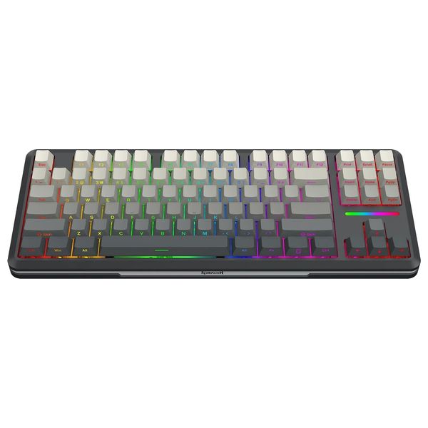 لوحة مفاتيح لاسلكية ريدراجون - Wildslash Pro K734SP - بطارية بحجم 4000 مللي امبير - اضاءة RGB - رمادي