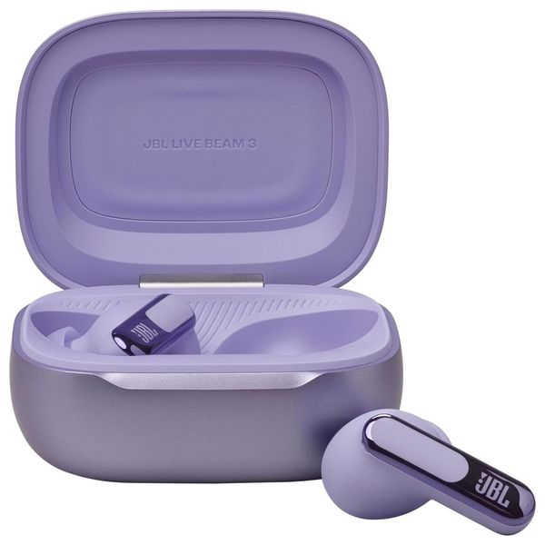JBL Live Beam 3 In-Ear Bluetooth Headphones - Noise Cancelling - Smart Charging Case - Purple
