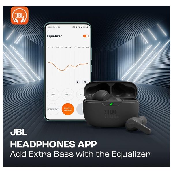 JBL Wave Beam - Bluetooth Headphone In Ear - Up to 32 hours - Black