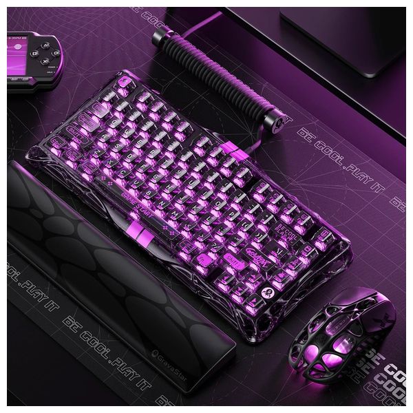 Gravastar V75 Lite Gaming Keyboard - Magnetic Switches - RPG Backlighting - Black