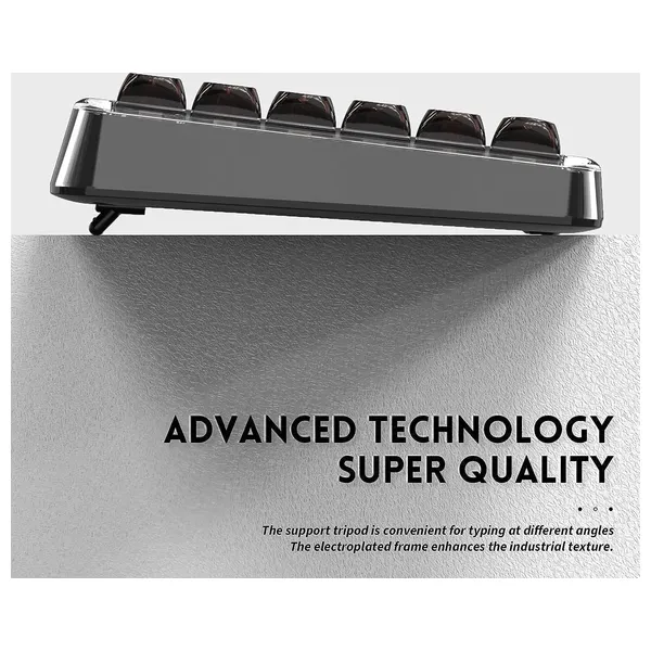 ATTACK SHARK K75 Mechanical Gaming Keyboard - Wired - RGB Backlighting