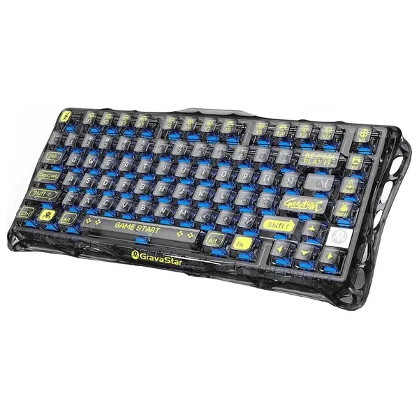 Gravastar K1 Lite Mechanical Gaming Keyboard - Wireless - RGB Lighting - Black