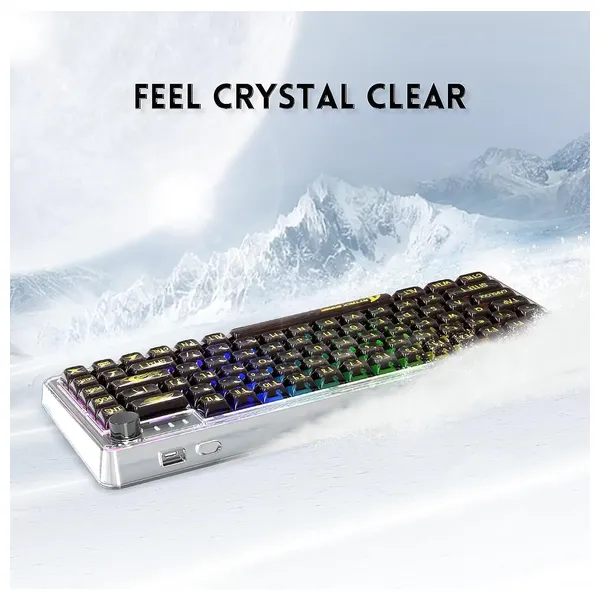 ATTACK SHARK K75 Mechanical Gaming Keyboard - Wired - RGB Backlighting