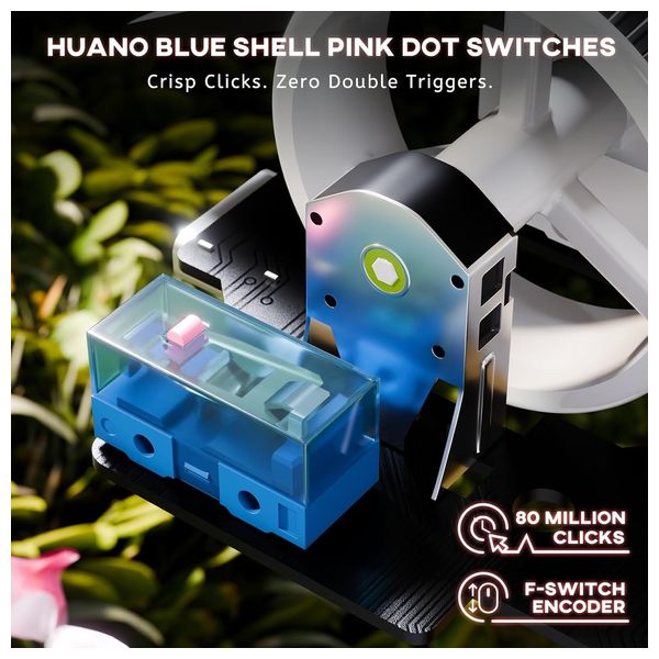  Attack Shark G3 Gaming Mouse - Wireless 3-Mode - 25,000 DPI Sensor - Huano Switches - Black 