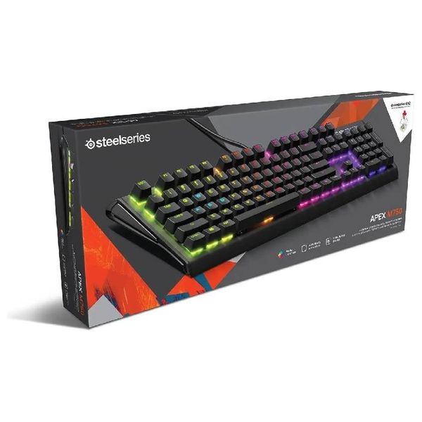 SteelSeries Apex M750 TKL Wired Mechanical Keyboard - 87 Keys - QX2 Linear Switches - Aluminum Housing - Black