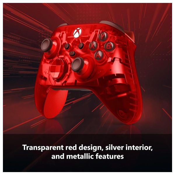  وحدة تحكم ألعاب لاسلكية مايكروسوفت إكس بوكس ​​بلس سيفر - إصدار خاص - لأجهزة إكس بوكس ​​سيريس إكس | إس، إكس بوكس ​​ون - احمر 