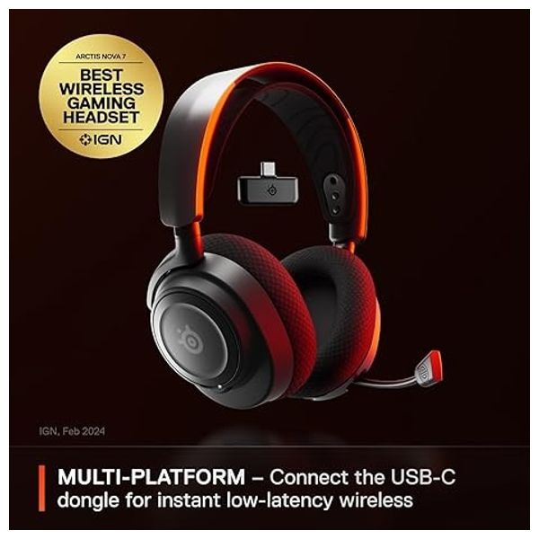 SteelSeries  Arctis Nova 7 - Bluetooth Headphone Over Ear - Up to 38 hours - Black