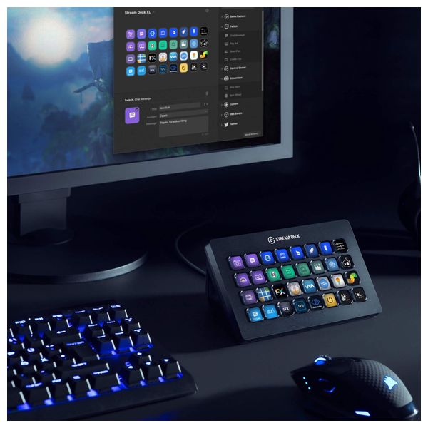  Elgato Stream Deck XL Stream Control Panel - 32 Customizable LCD Keys - For Streaming and Live Production Control - Includes Magnetic Mount 