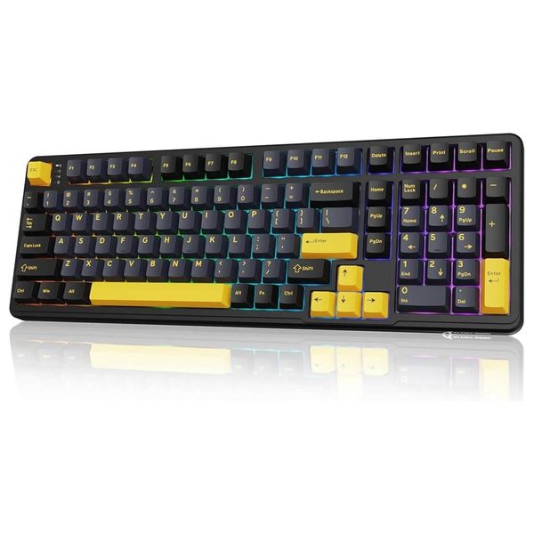Attack Shark X98 Gaming Keyboard - Mechanical - Wireless - RGB Lighting - Black