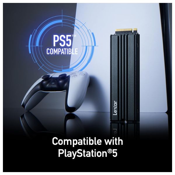 هارد Lexar NM790 مع مشتت حراري - سعة 1TB - واجهة PCIe Gen 4x4 - سرعة قراءة 7400MB/s - متوافق مع PS5