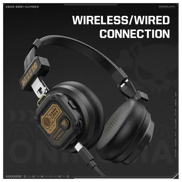 ONIKUMA GT803 - Bluetooth Headphone Over Ear - Bluetooth 5.4 - Up To 50 hours - Black