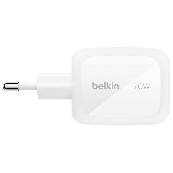  شاحن جداري بلكن متعدد المنافذ - 70 واط - مقابس قابلة للتبديل للاستخدام الدولي - ابيض 