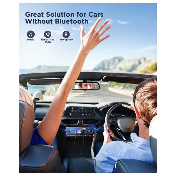 جهازجيروم  استقبال صوتي لاسلكي JR-CB7 - بلوتوث 5.3 - اسود