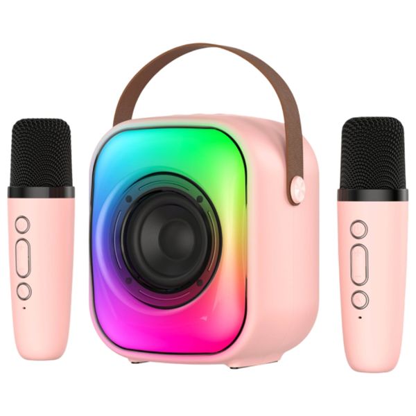  سماعة لاسلكية محمولة ONIKUMA L7 - إضاءة ار جي بي ديناميكية - ميكروفون مدمج  - بلوتوث 5.3 - وردي 