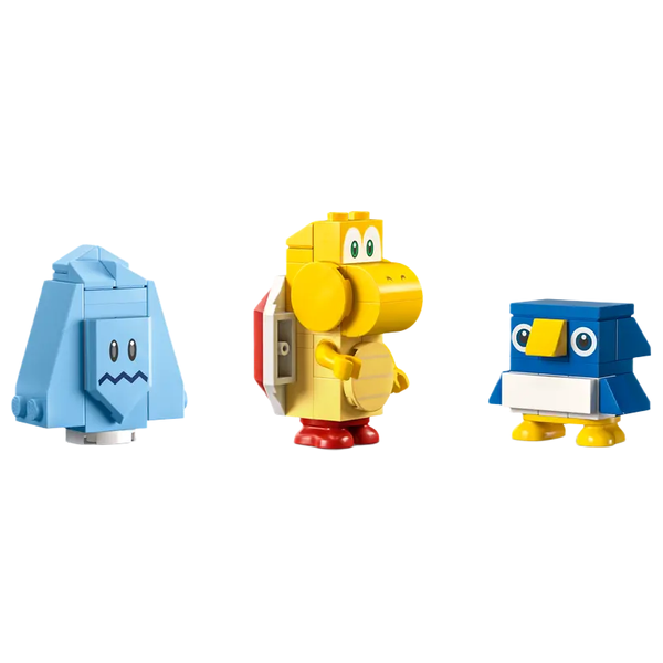 LEGO 71417 - Super Mario Fliprus Snow Adventure Expansion Set - Includes 4 interactive Super Mario characters: Fliprus, Freezie, Red Koopa Troopa, and Baby Penguin, which can be given fruit as part of the gameplay