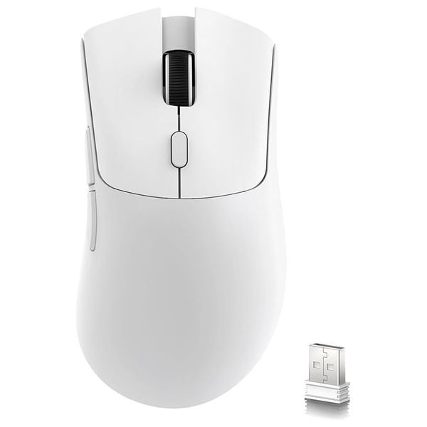 Attack Shark R1 Gaming Mouse - Wireless - 800-18000 DPI - IPS 400 - White