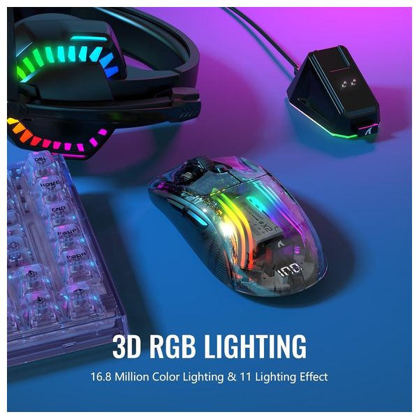 X2 Pro Gaming Mouse - Wireless - RGB Lighting - Silent Buttons - Smart Auto Sleep