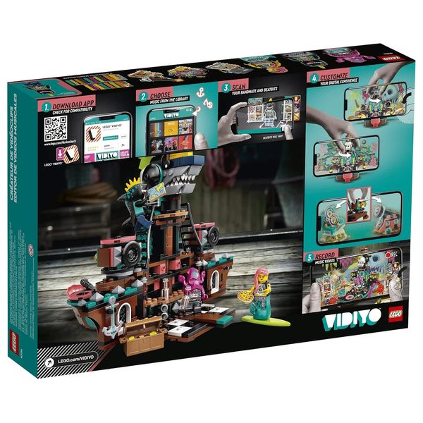 سفينة قراصنة البانك من ليغو فيديو 43114 - تتضمن 3 شخصيات مصغرة فريدة لفرقة قراصنة البانك - متعة موسيقية إبداعية