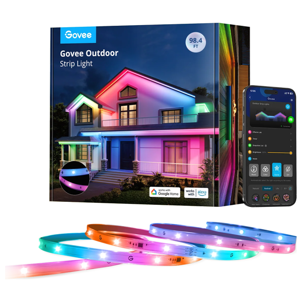  شريط إضاءة جوفي خارجي - طول 30 متر - تقنية RGBIC - مقاوم للماء IP65 