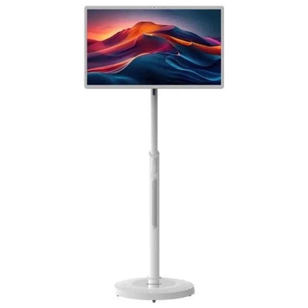 شاشة ذكية محمولة باورولوجي- قياس 32-انج - نظام Android 13 - ذاكرة 128GB - رام 6GB - بطارية 15000mAh - كاميرا 13MP - أبيض