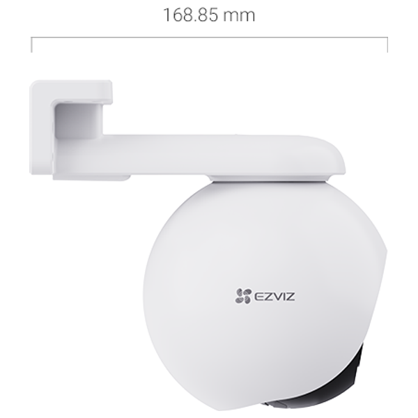  كاميرا مراقبة EZVIZ H80f Multi - ثلاثية العدسات - دقة 2K - تقريب 12x بدون ضبابية - ذكاء اصطناعي لكشف الأشخاص والمركبات - تدعم الواي فاي - ابيض 