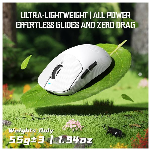 Attack Shark X8 SE Gaming Mouse - Wireless - White