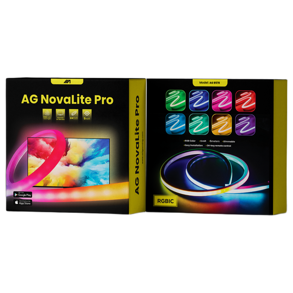  شريط إضاءة خلفية للتلفاز اري غيمينغ  Novalite Pro - تقنية RGBIC - طول 5 متر - تحكم ذكي 