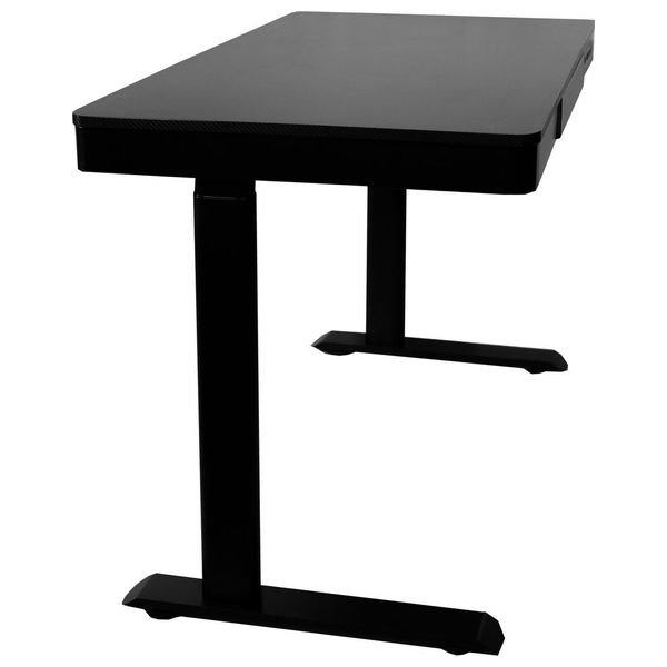  Ari Gaming ari-table-dk04 Dark Mode Gaming Table - 120 cm - Adjustable with Wireless Charging - Black Glass Top 