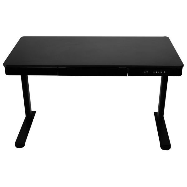  Ari Gaming ari-table-dk04 Dark Mode Gaming Table - 120 cm - Adjustable with Wireless Charging - Black Glass Top 