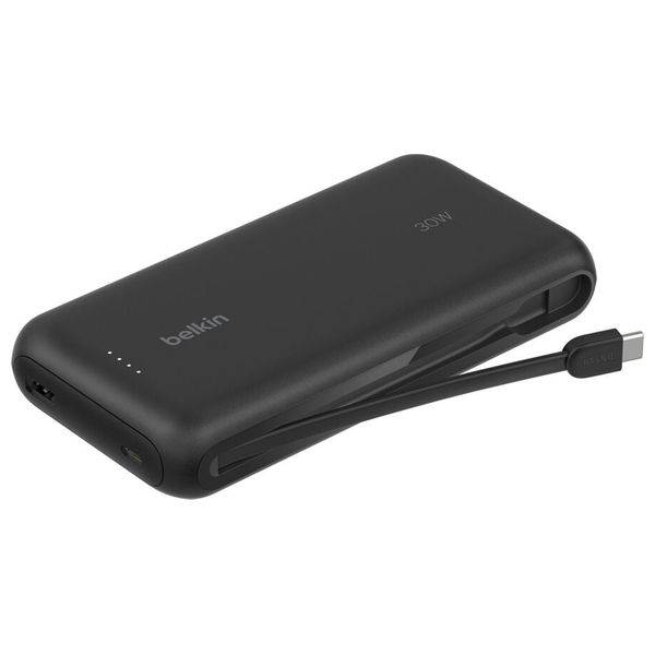  Belkin - Power Bank with USB-C Cable - 10000mAh - 30W - Black 